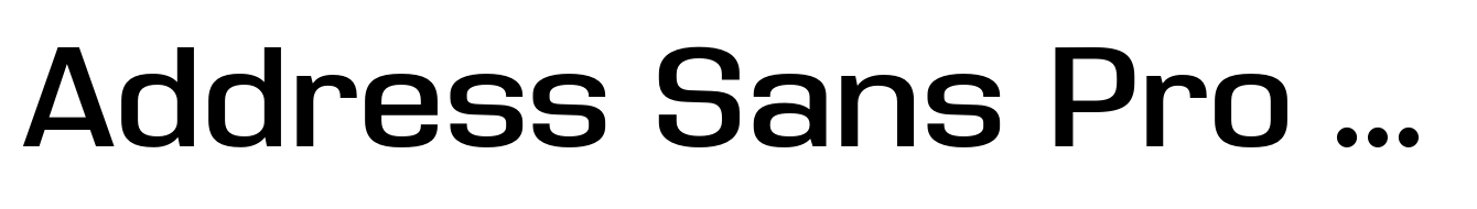 Address Sans Pro Xt Semi Bold
